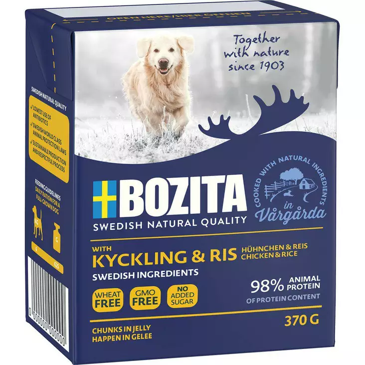 Bozita Dog Kana & riisi Hyytelössä 370g - Muut märkäruokamerkit - 7300330042620 - 1