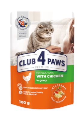 Club 4 Paws Chicken in gravy 100g - Kissan muut märkäruoat - 4820083908910 - 2