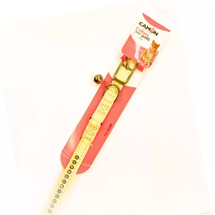 Kissan Nahkapanta Timanteilla & Kellolla - Kissan pannat, valjaat ja taluttimet - 8019808087290 - 1