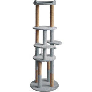 Kissankiipeilypuu monitaso 178cm harmaa - Kissan raapima-/kiipeilypuut - 7330002047110 - 1