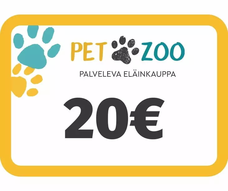 Lahjakortti 20€ - Lahjatavarat lemmikin omistajalle - 99999984-20 - 2