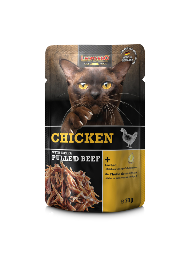 Leonardo Chicken with pulled beef 70g - Leonardo märkäruoat - 4002633756510 - 1