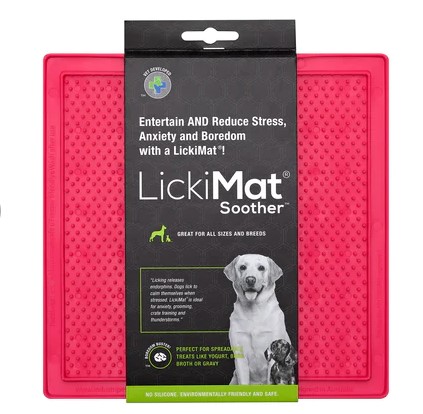 Lickimat Soother Punainen 20x20cm - Koiran muoviset ruokakupit - 9349785005000 - 1