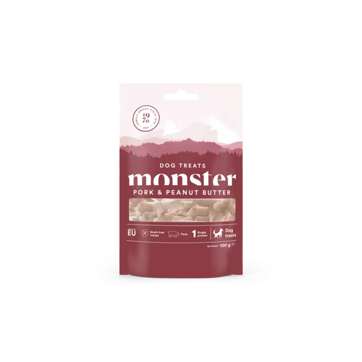 Monster Treats possu&maapähkinävoi 100g - Koiran makupalat ja herkut - 7350040124970 - 1