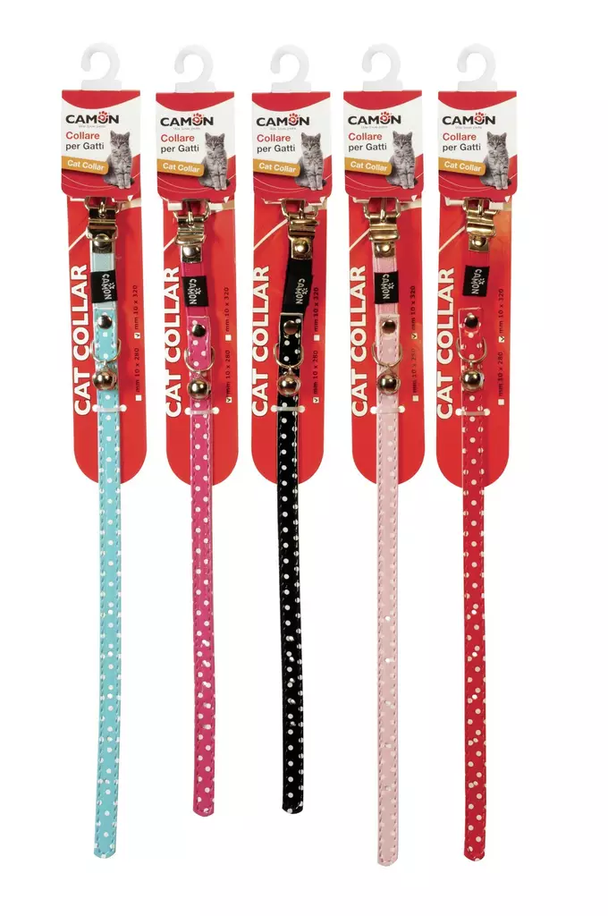 Polkka kuvioinen kaulapanta kissalle - Kissan pannat, valjaat ja taluttimet - 8019808115450 - 1