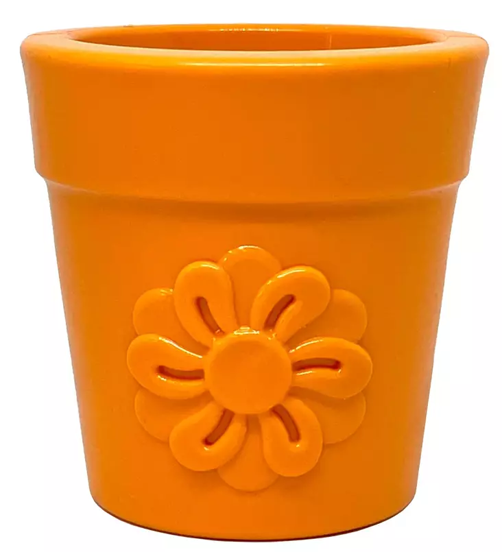 SodaPup Flower Pot Oranssi L 1,9dl - Koiran muoviset ruokakupit - 810216026530 - 1