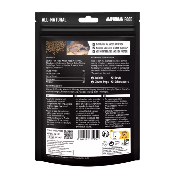 Arcadia aquatic ambhibian diet 80g - Matelijoiden ruoat - 5060127655250 - 1