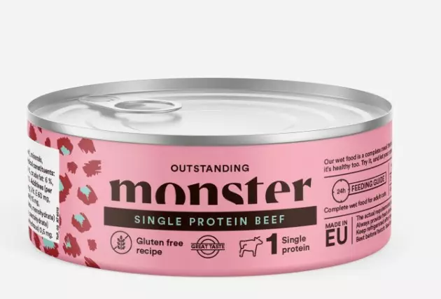 Monster cat single protein beef 200g - Monster märkäruoat - 7350040128350 - 1