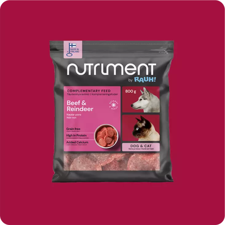 Nutriment Nauta ja poro 800g - Muut koiran pakasteruoat - 6410180002260 - 1