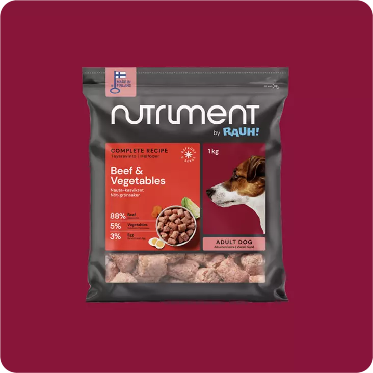 Nutriment Nauta ja vihannekset 1kg - Muut koiran pakasteruoat - 6410180002130 - 1