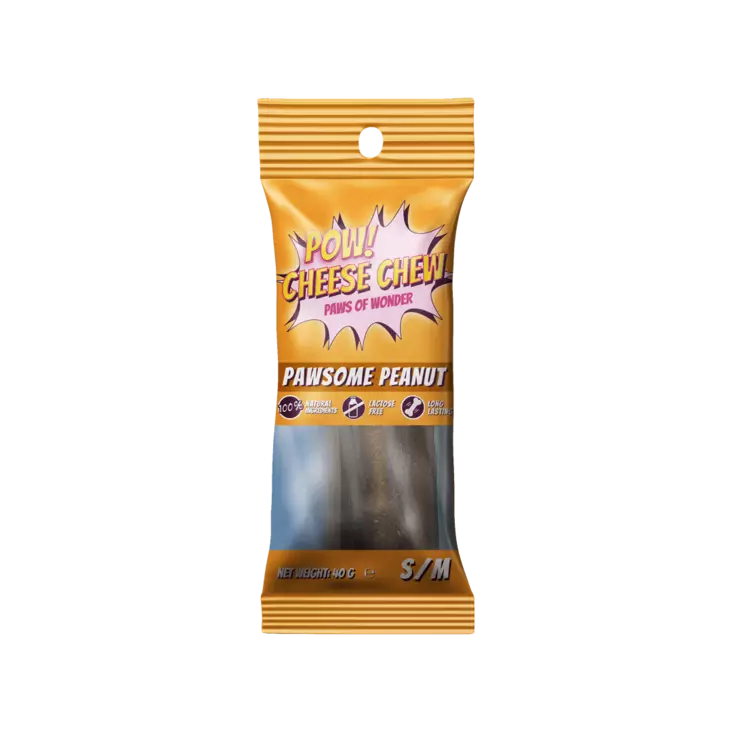 POW! Cheese Chew Peanut Butter S/M - Koiran puruluut - 7350040130780 - 1