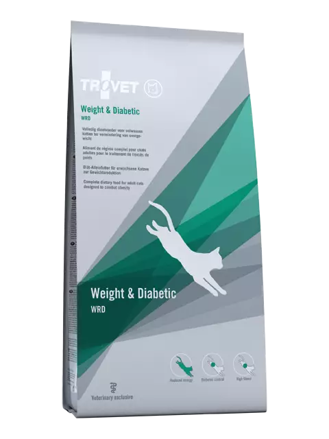 Trovet Weight & Diabetic Cat WRD - Kissan eläinlääkärisarjan kuivaruuat - 8716811000840 - 1