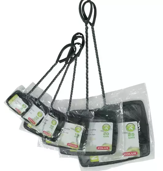 Zolux akvaariohaavi musta, koko 20cm - Muut akvaariotarvikkeet - 3336023763200 - 1