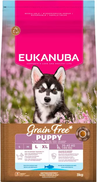 Eukanuba Grain Free Puppy Ocean fish L - Eukanuba kuivaruoat - 8710255184791 - 2