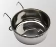Teräskuppi koukulla 15cm 0,9L - Koiran metalliset ruokakupit - 6430035771691 - 1