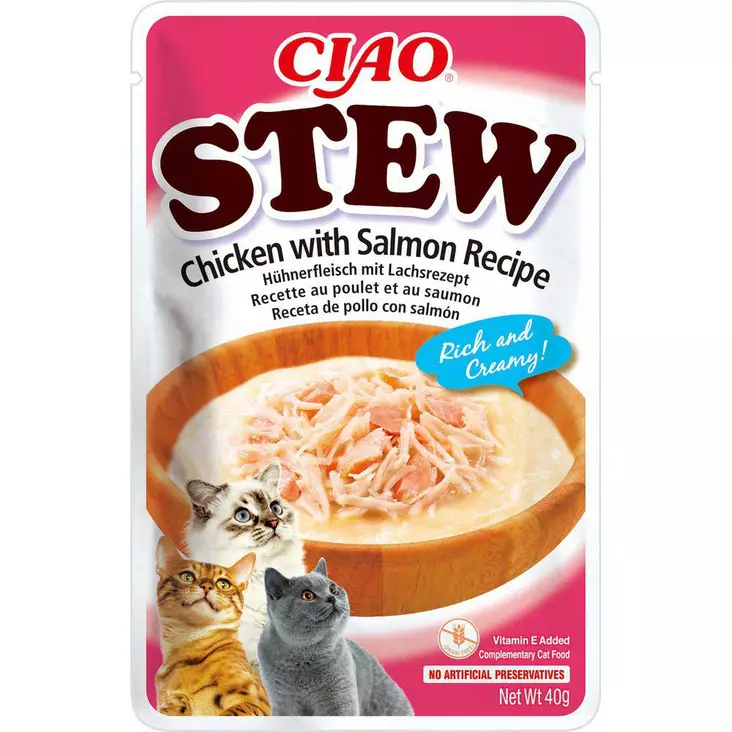 Ciao Stew kana ja lohi 40g - Kissan muut märkäruoat - 4262365738431 - 1