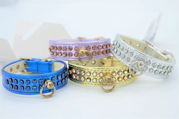 Koiran timantti kaulapanta 25cm - Nahkapannat - 3951494974551 - 1