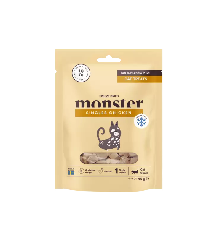 Monster Cat Treats FD Chicken 40g - Kissan makupalat ja herkut - 7350040126141 - 1