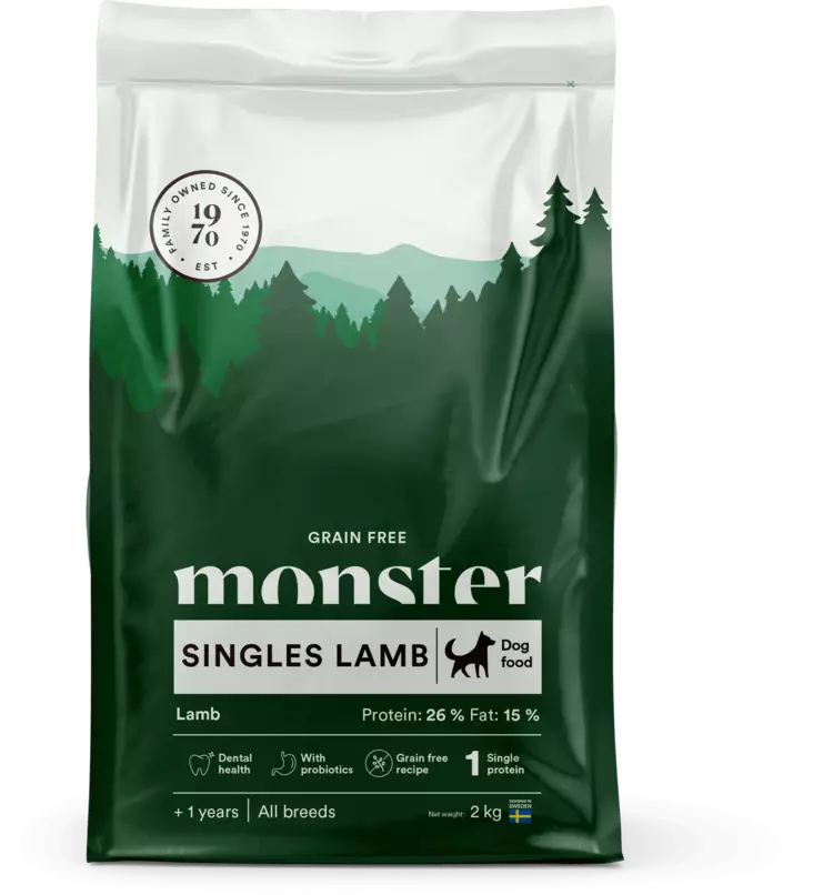 Monster Dog GF Singles Lamb - Monster kuivaruoat - 7350040125021 - 1