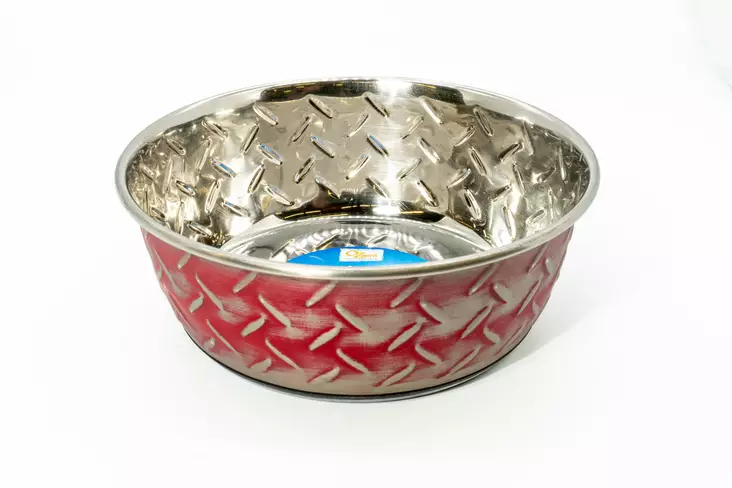 Ozami Rostfri kuppi punainen iso - Koiran ruokakupit - 7330002043761 - 1