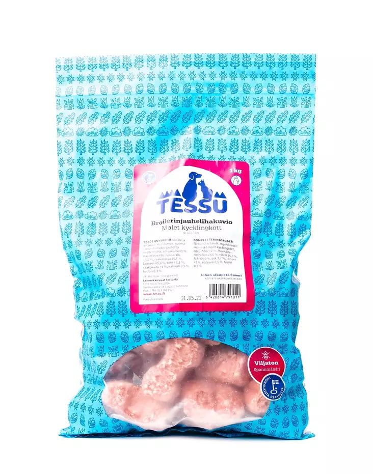 Tessu Broilerin jauheliha 1kg - Tessu pakasteruoat - 6420614791011 - 2