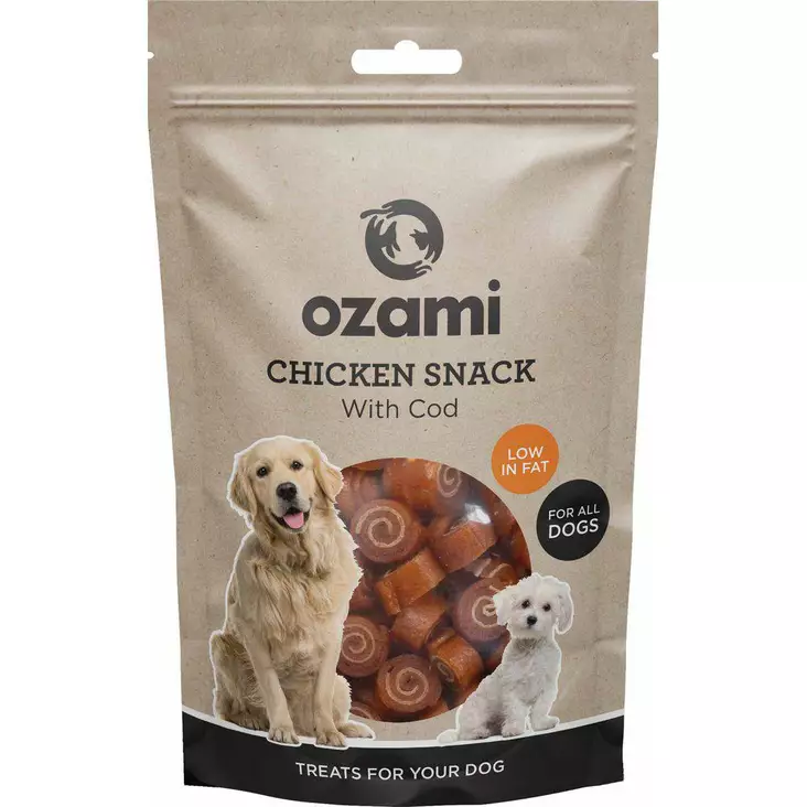 Ozami Chicken Snack with Cod 100g - Koiran makupalat ja herkut - 7330002055511 - 1