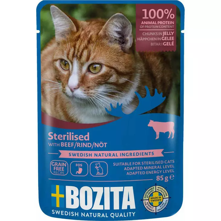 Bozita Sterilised Nauta 85g - Bozita märkäruoat - 7300330036421 - 2