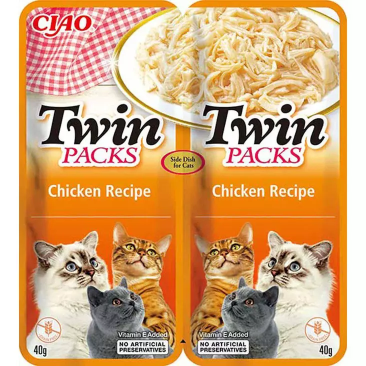 Ciao Twin Packs 2x40g kanaa liemessä - Kissan muut märkäruoat - 8859387701251 - 1