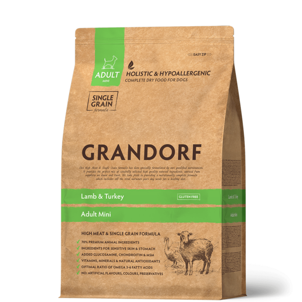 Grandorf Dog Lamb & Turkey Mini - Grandorf kuivaruoat - 5407007850921 - 2