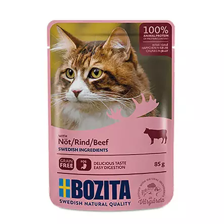 Bozita Nauta Hyytelössä 85g - Bozita märkäruoat - 7300330036322 - 1