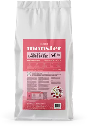 Monster Dog Classic simply Red large - Monster kuivaruoat - 7350040123492 - 1