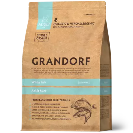 Grandorf Dog White Fish Adult Mini 3kg - Grandorf kuivaruoat - 5407007853342 - 1