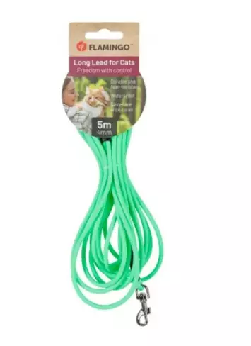Kissantalutin Caspar 5m/4mm - Kissan pannat, valjaat ja taluttimet - 5400585277692 - 1