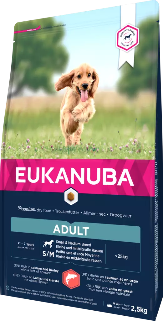 Eukanuba Adult Salmon&barley S/M - Eukanuba kuivaruoat - 8710255168852 - 2