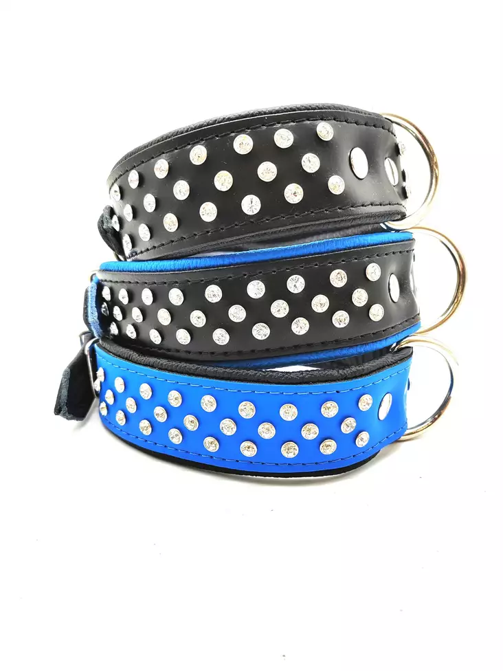 Koiran nahkapanta kristallikoristeilla - Nahkapannat - 5906365553142 - 3