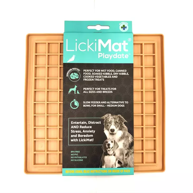 LickiMat Playdate Kahvi 20x20cm - Koiran muoviset ruokakupit - 9349785008612 - 1