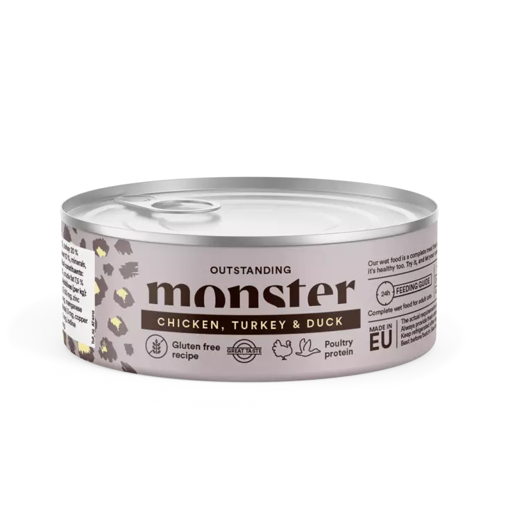 Monster kana,kalkkuna&ankka 6 x100g - Monster märkäruoat - 73500401244682 - 1