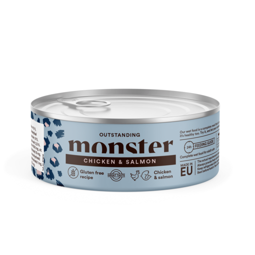 Monster kana&lohi 6 x 100g - Monster märkäruoat - 73500401262192 - 1