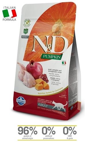 N&D Cat Quil-Pumpkin adult - N&D kuivaruoat - 8010276035332 - 1