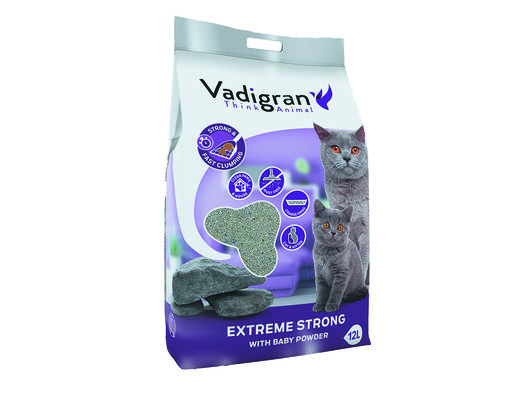 Vadi paakkuntuva kissanhiekka extreme strong 12kg - Muut kissanhiekat - 5411468140132 - 1