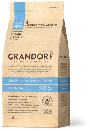 Grandorf Cat Indoor White Fish & Rice - Grandorf kuivaruoat - 5404009503022 - 1