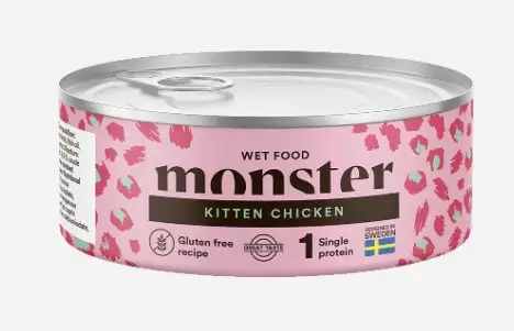 Monster Cat Kitten Chicken 100g - Monster märkäruoat - 7350040128442 - 1