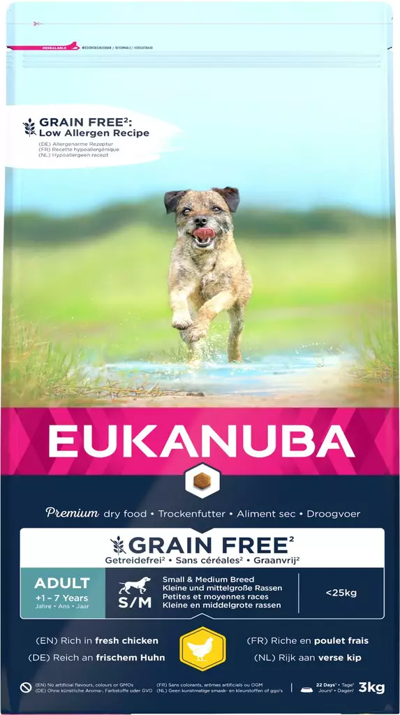 Eukanuba Adult S/M GF Chicken - Eukanuba kuivaruoat - 8710255187952 - 1