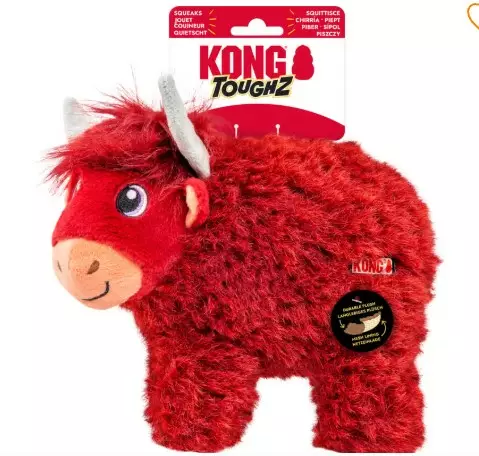 KONG Thoughz Highland Cow M - Koiran tekstiililelut - 6347652 - 1