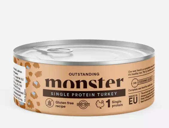 Monster cat single protein turkey 200g - Monster märkäruoat - 7350040128282 - 1