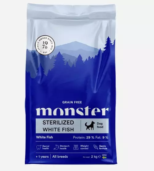 Monster Dog GF Sterilized White Fish - Monster kuivaruoat - 7350040128022 - 1