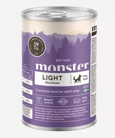 Monster Light, possu & kana 400g - Monster märkäruoat - 7350040128572 - 1