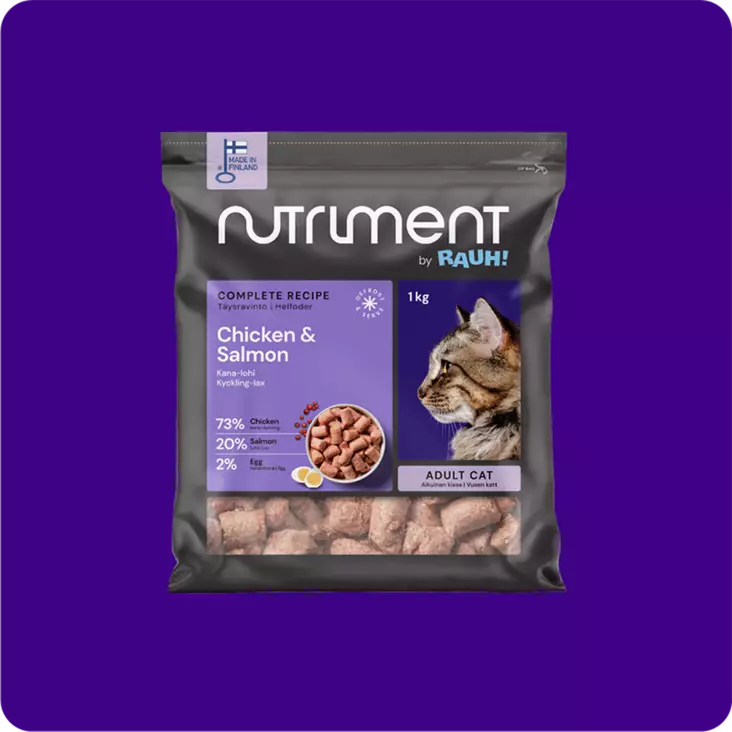 Nutriment Kana & lohi 1kg - Muut koiran pakasteruoat - 6410180002222 - 1