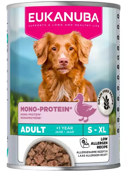 Eukanuba Mono Protein Ankka 400g - Muut märkäruokamerkit - 8710255190693 - 1
