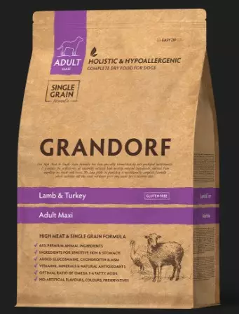 Grandorf Lamb&turkey adult maxi 3kg - Grandorf kuivaruoat - 5407007850983 - 1